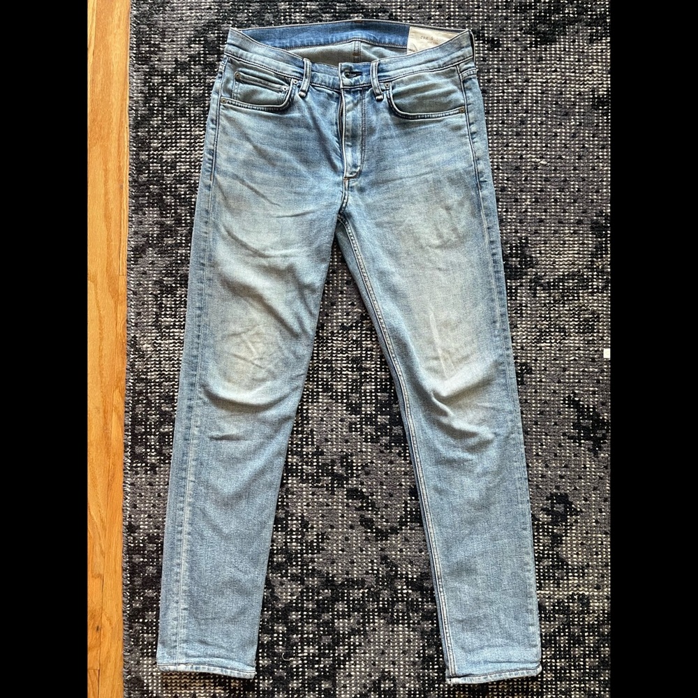 men’s rag & bone light wash slim jeans